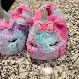 Carter's Pink and Blue Unicorn Kids Slippers